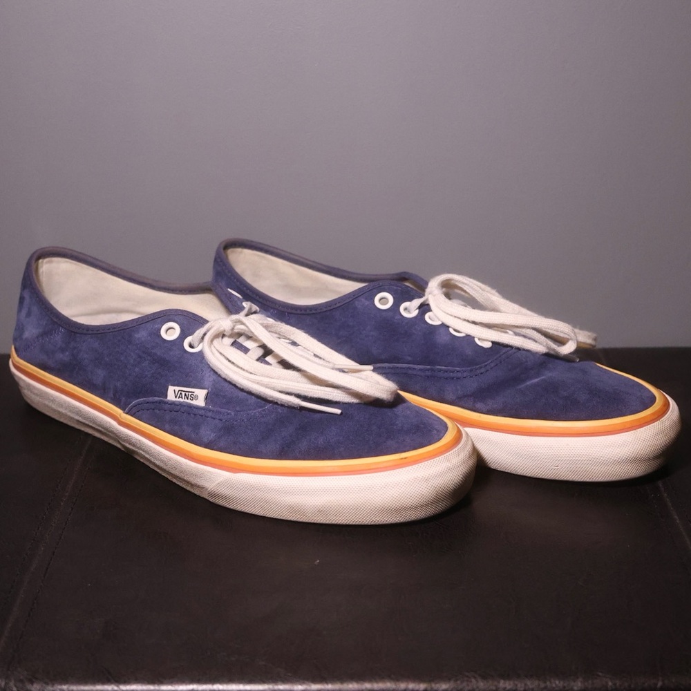 Vans Navy Suede Retro Stripe Authentic Shoes